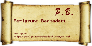 Perlgrund Bernadett névjegykártya